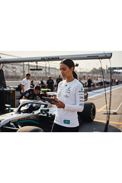 niceworkbynicehands Formula 1 Mercedes Team 2026 Motorsport White Oversize Pr...