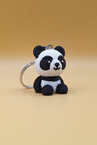 Rodopiva Breloc Panda cu model tricotat (plastic)