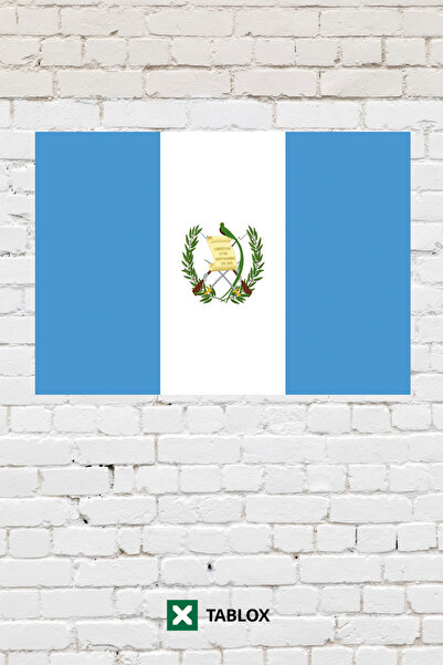 TABLOX Drapelul țării Guatemala Tablou decorativ Tablou din lemn MDF Semn str...
