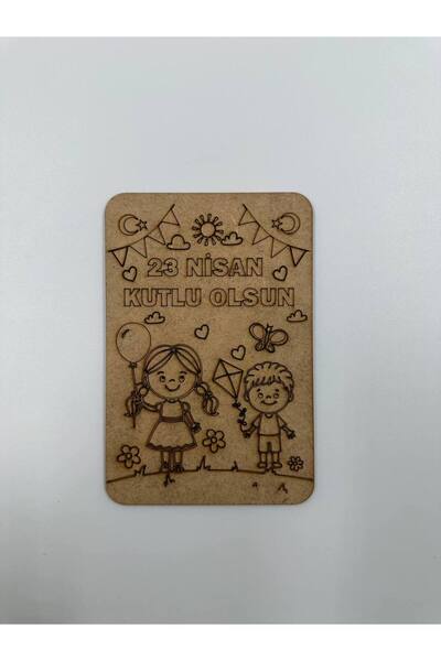 WOODIVA AHŞAP 10 قطع خشبية لرسم شخصيات 23 أبريل، نشاط فني للمدرسة، مقاس 15 سم...