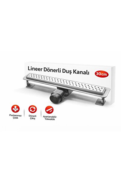 LİNEER dönerli duş kanalı 30 cm sifon