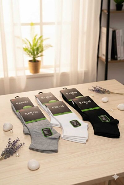 KEREM GÜREL Men's Booties Socks Seamless Lycra Perfumed 6-Piece Pack