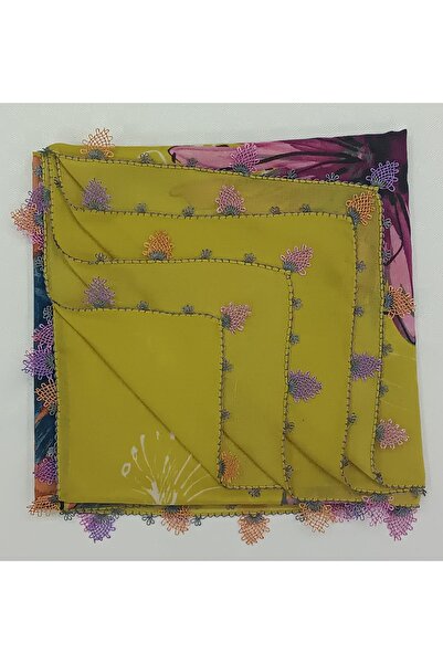 REYYAN El Yapımı Sarı İğne Oyası Tülbent - Çeyizlik & Hediyelik Pamuklu Yazma...