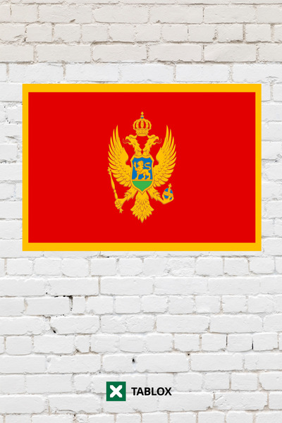 TABLOX Montenegro Country Flag Flag Decorative Painting Mdf Wooden Painting S...