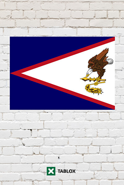 TABLOX Samoana Americană Drapelul țării Tablou decorativ cu steagul Tablou di...