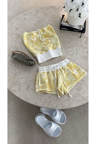 Violon Sari Camo Strapless Shorts Set