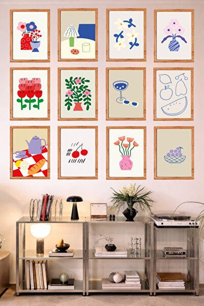 UNT Bucătărie cu aspect de cadru cu 12 rame |   Modern |   Set de pictură cu ...