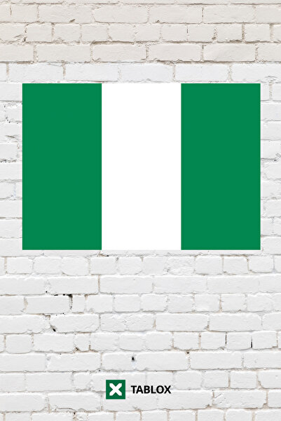 TABLOX Drapelul țării Nigeria Tablou decorativ Tablou din lemn MDF Semn strad...