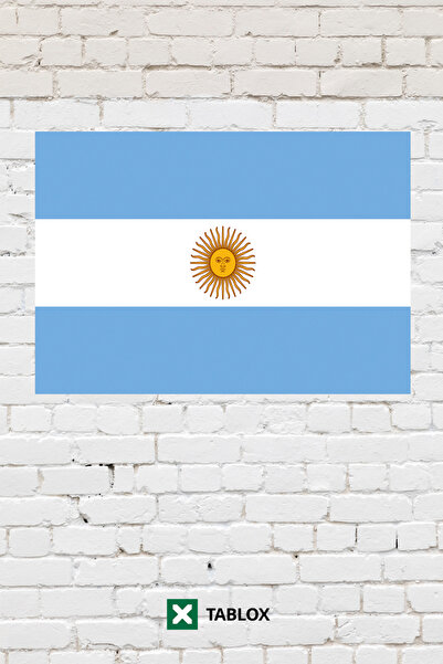 TABLOX Drapelul țării Argentinei Tablou decorativ Tablou din lemn MDF Semn st...