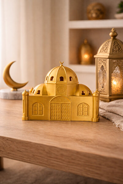 Root Made Gold Renkli 4 Minareli Camii - Ramazan Temalı İslami Ev ve Ofis Dek...