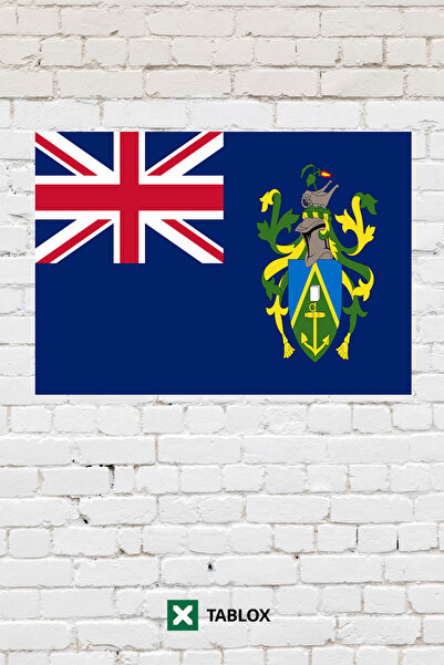 TABLOX Insulele Pitcairn Drapelul țării Tablou decorativ cu steagul Tablou di...