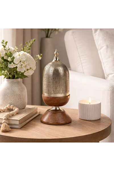 Generic مبخرة من الفولاذ المقاوم للصدأ بقاعدة خشبية