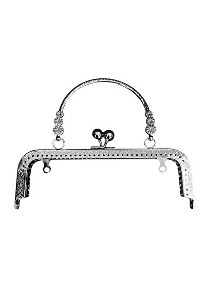 hobicium Antrasit Renk Metal Çanta Klipsi Saplı Çerçeve Örgü & El Yapımı Çant...