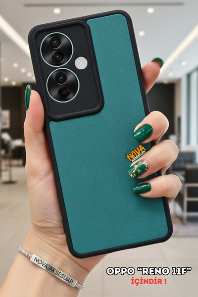 cepmoda Oppo "Reno 11F" Aras Leather Cover Premium Case/Cover - [Açikyeşi̇l_Ars]