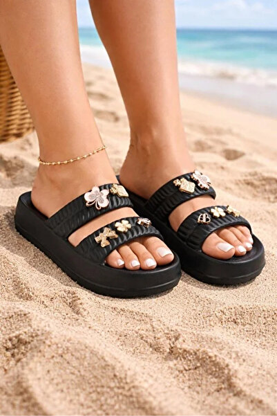 Behtah Kundura Stylish Design with Stones, Open Front, Beach, Pool, Garden, S...