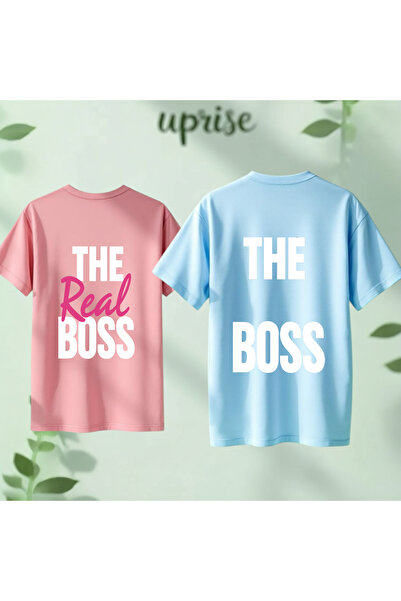 Vordevia Lover Couple Combination 2-Piece Printed Cotton Oversize T-Shirt