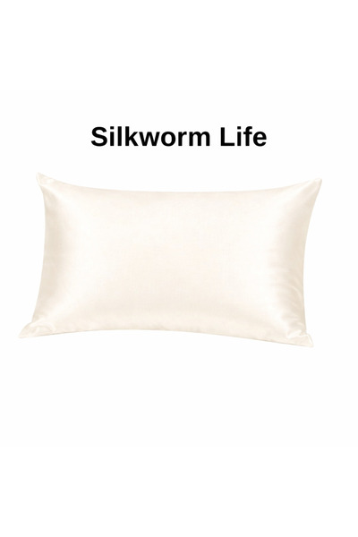 silkwormlife Cream Colored 100% Silk Pillowcase (50 cm -70 cm) with Zipper