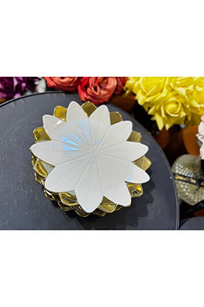 hediye Esterhomedecor Set of 6 Porcelain Cake Plates 22cm