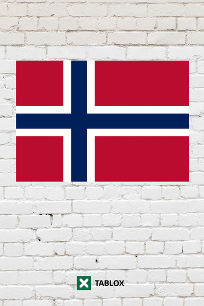 TABLOX Svalbard and Jan Mayen Flag Decorative Table Sign Mdf Wooden Table Sig...