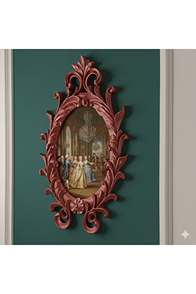 İki Cadı Tasarım Dolmabahçe Barok Arkasız Çerçeve Polyester Duvar Dekor - 40 ...