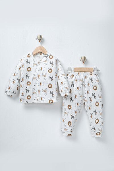 TİNY GOLDEN Baby Boy & Child 2-Piece Pajama Set Buttoned Set