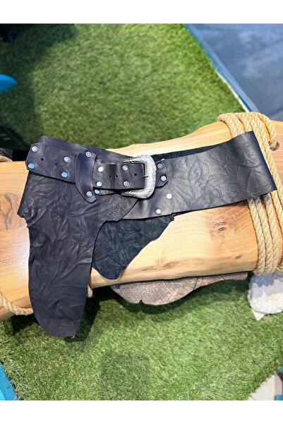 Yılday Gür Butik حزام كوينتين الجلدي البوهيمي المصنوع يدويًا - حزام نسائي أسو...