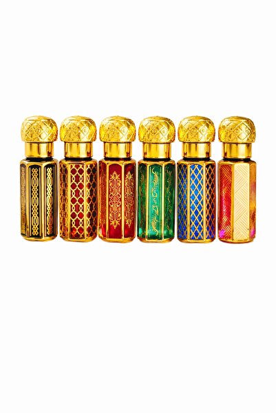 Traditional Arabic Attar (Perfume Oil) 6 pcs bottles Set