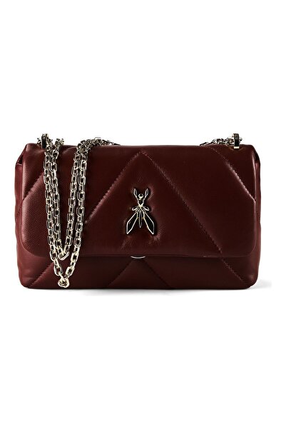 Patrizia Pepe Fly Padded Umhängetasche Leder 25 cm