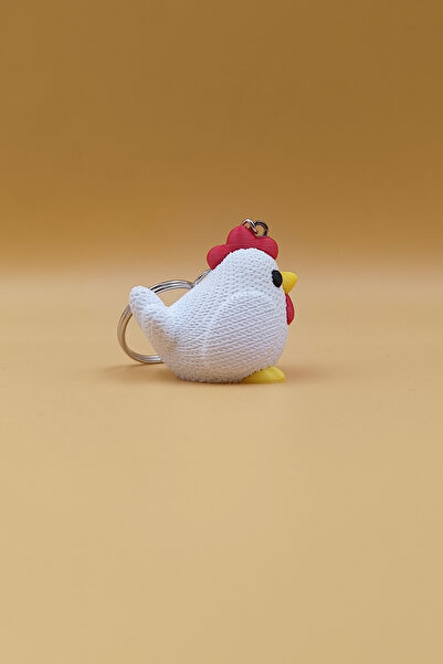 Rodopiva Knitted Patterned Chicken Keychain (Plastic)