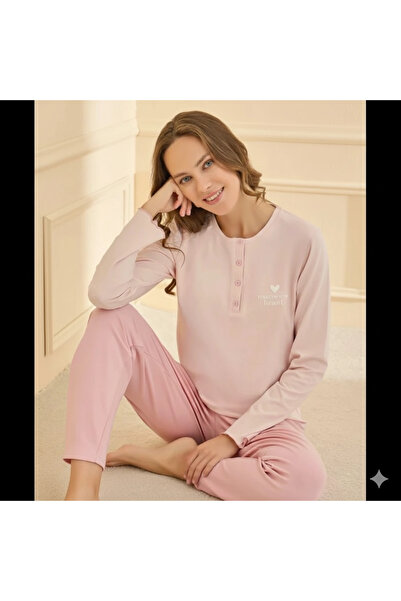 Mihra 90780 Γυναικείο Σετ Πιτζάμες Μακρυμάνικο Μισό Πλατυποδήλατο