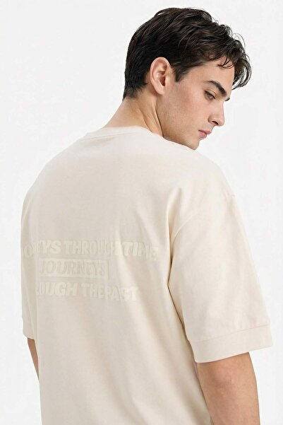 DeFacto Breathable Loose Fit Printed T-Shirt F8128Ax26Sp