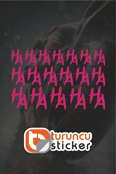 Turuncu Sticker ملصق HA HA HA 18 قطعة مقاس 20x13 سم - ملصق للسيارة - المحرك -...