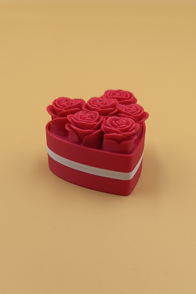 Rodopiva Μπρελόκ σε σχήμα καρδιάς με τριαντάφυλλα