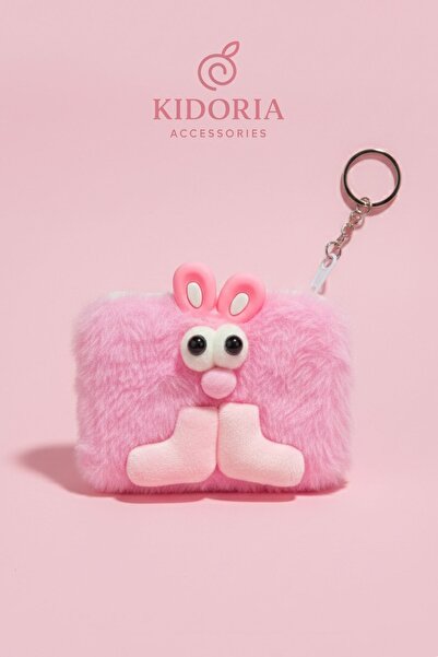 Kidoria Şaşkın Gözlü Çocuk Peluş Cüzdan Anahtarlık