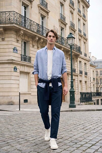 DeFacto Linen Blend Shirt F9322Ax26Sp