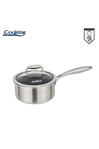 Cooking by Heinner STAINLESS STEEL CASSEROLE + 3-LAYER GLASS LID 18X9 CM, 2 L...