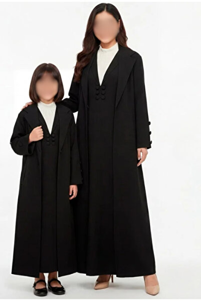 Abay-ti Luxurious black abaya with a black underdress - free headscarf