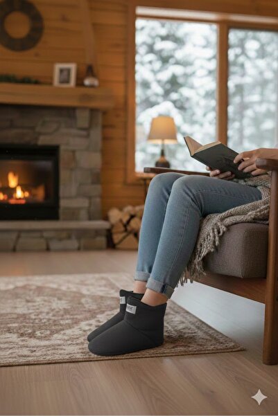 her evemağaza Pnr Unisex Wool Inside Home Slippers Home Boots Home Shoes