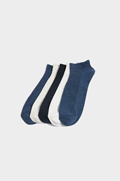 DeFacto Men's 5-Pack Cotton Sneaker Socks G2061Axns