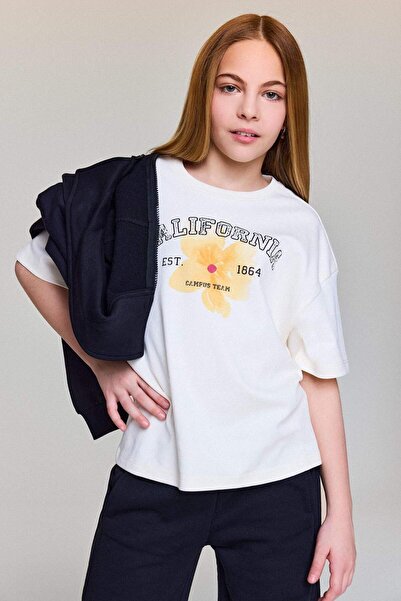 DeFacto Oversized Floral T-Shirt for Girls G1766A826Sm