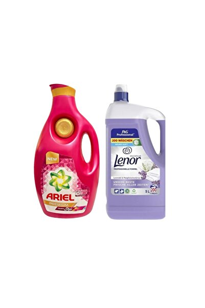 Ariel Premium liquid laundry detergent, 6.3L + Lenor Lavender 5L