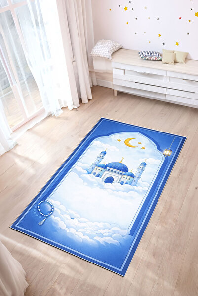 Nihai Ev Dijital Yumuşak Süngerli Kaymaz Taban Antialerjik Çocuk Seccadesi