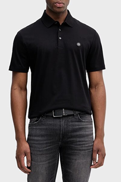 BOSS Men's Monogram Logo Embossed Regular Fit Soft Cotton Short Sleeve Black ...