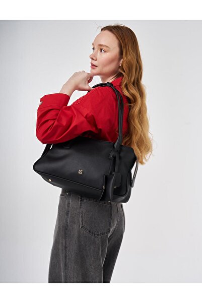 Kayra Чанта през рамо от изкуствена кожа, черна