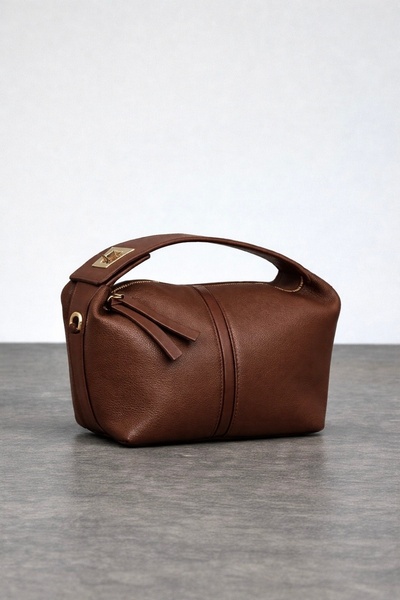 Çantacımstore Women's Archel Leather Handbag Brown