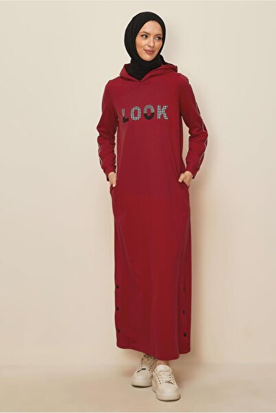 Alvina Hooded Printed Tracksuit Dress 43412