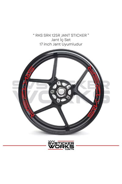 ARONA Rks Srk125R Sticker Set of 8 Stickers with Text on the Rim