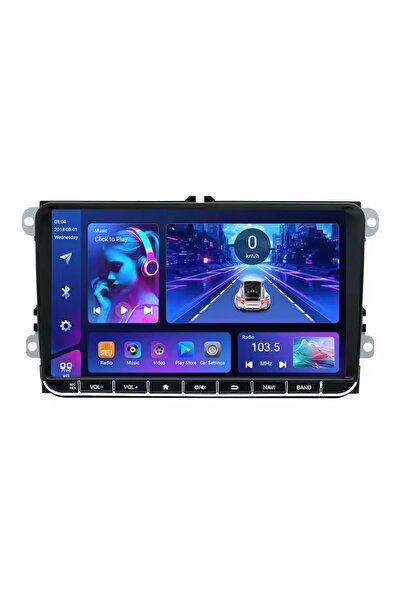 Kingwin 9 inç Volkswagen Uyumlu Android CarPlay 32GB Multimedya Arka Kamera H...