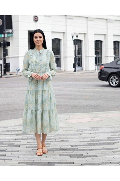 REDTAG Women Green Printed Dress