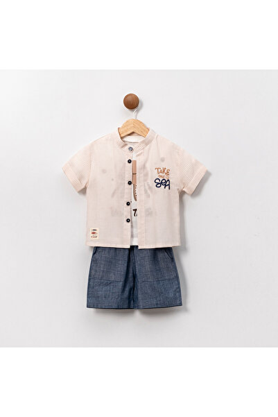 Coolimino 3-Piece Cotton Men's Set Shirt Shorts Body